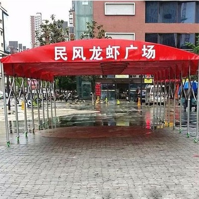 衢州開化電動(dòng)移動(dòng)推拉篷帳篷遮陽(yáng)雨篷停車棚物流蓬倉(cāng)庫(kù)篷工廠雨棚