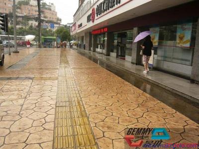 安徽彩色壓模地坪安徽壓花地坪安徽透水壓印地面材料供商